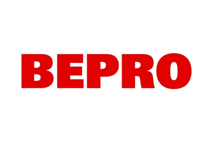 Logo der BEPRO Blech und Profilstahl GmbH & Co. KG BEPRO-STAHL-Logo: roter Schriftzug in Versalien auf weißem Hintergrund, zentriert dargestellt.