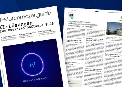GOB-Fachbeitrag im IT-Matchmaker.guide IT-Matchmaker.guide 2026 und GOB-Fachbeitrag zu KI-Lösungen für Business Software.
