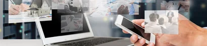 Stets informiert – mit unseren GOB-Pressemitteilungen Person checkt Pressebilder aus Geschäftswelt auf Smartphone