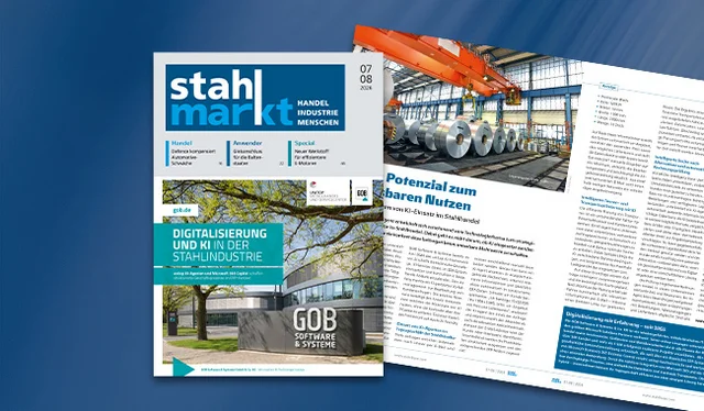 Unser Fachbeitrag zu KI im Stahlhandel im stahlmarkt 07–08/26