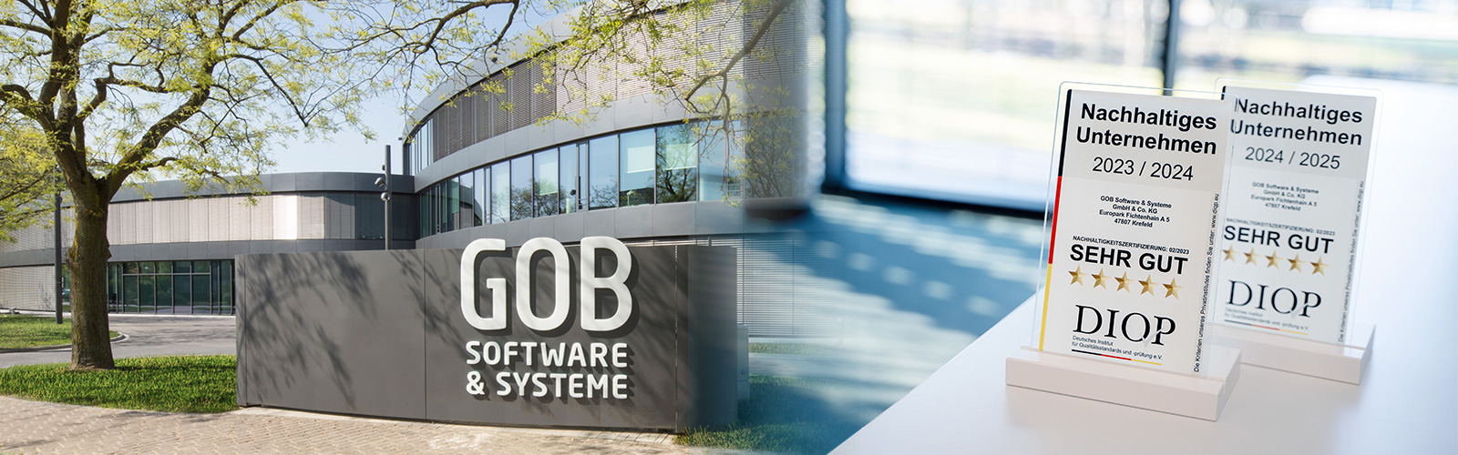 GOB ist als nachhaltiges Unternehmen zertifiziert