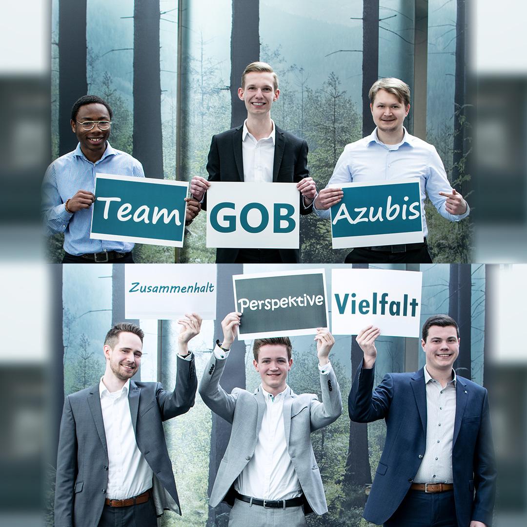 Team der GOB-Azubis Das Bild zeigt Azubis der GOB
