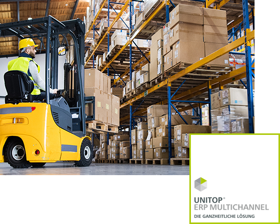 unitop Multichannel - Stapler vor Regallager