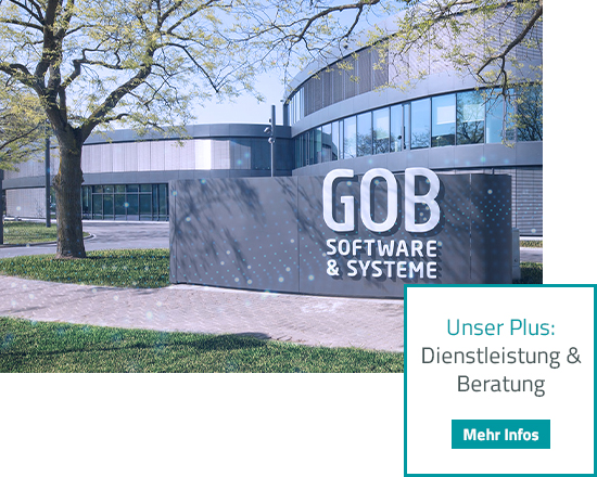 Haupteingang des GOB Gebäudes